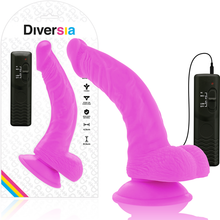 Comprar DIVERSIA Dildo Realístico Flexible Lila – Vibración Intensa Con Diseño Adaptable-Noxtic