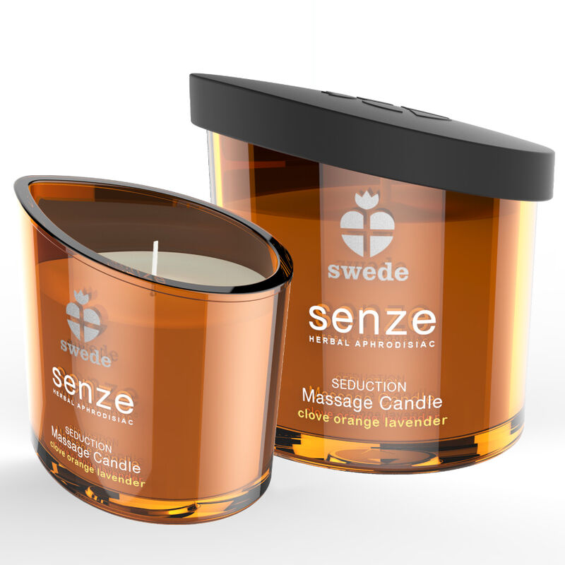 Comprar SWEDE Senze Seduction Vela Masaje Naranja Lavanda – Fragancia Afrodisíaca Para Bienestar Sensorial-Noxtic