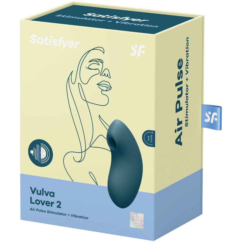 Comprar Satisfyer Vulva Lover 2 Azul – Estimulador Ergonómico Para Placer Intenso-Noxtic