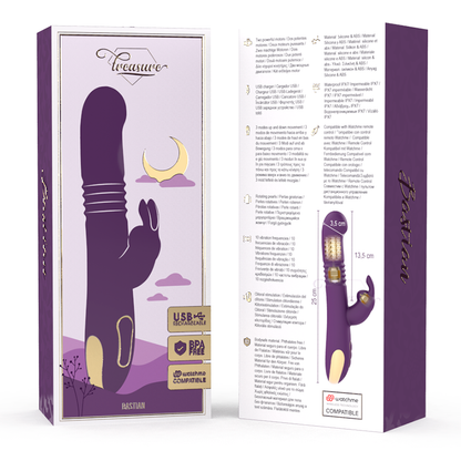 Comprar TREASURE Bastian Rabbit Up and Down – Vibrador Recargable Con Tecnología Inalámbrica Innovadora-Noxtic
