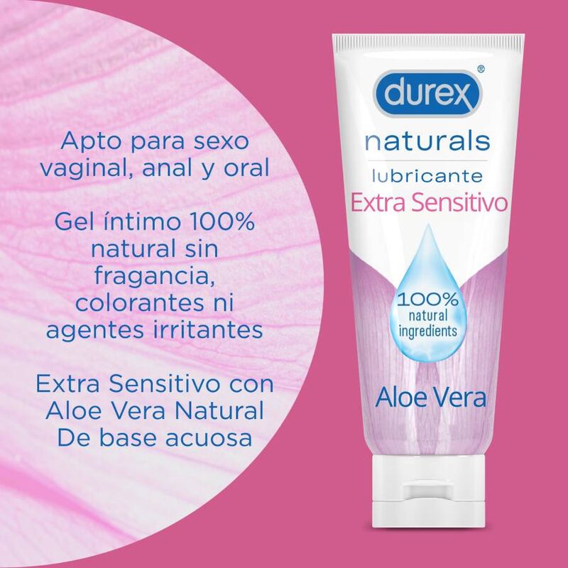 Comprar DUREX Naturals Lubricante Extra Sensitivo 100 Ml – Lubricante Con Ingredientes 100 Por Ciento Naturales Para Una Experiencia Suave-Noxtic