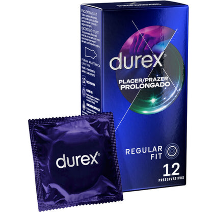 Comprar DUREX Placer Prolongado Retardante 12 Unidades – Preservativos Con Lubricante Innovador Para Mayor Disfrute-PRESERVATIVOS-Noxtic