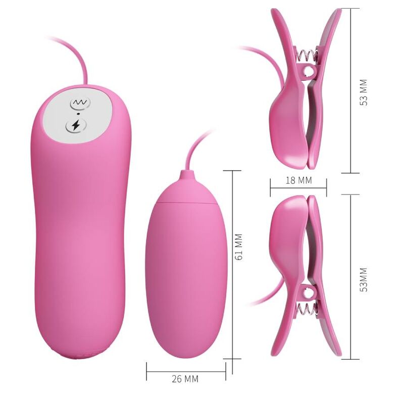 Comprar PRETTY LOVE Pinzas Vibratorias Rosa – Estimulación Ajustable Con Diseño Elegante-Noxtic