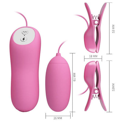 Comprar PRETTY LOVE Pinzas Vibratorias Rosa – Estimulación Ajustable Con Diseño Elegante-Noxtic
