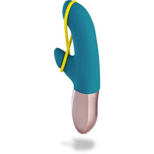 Comprar FUN FACTORY Amorino Mini Vibrador Petrol Y Amarillo Neon – Vibrador Recargable Con Banda De Estimulación Innovadora-Noxtic