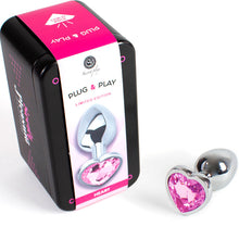 Comprar SECRETPLAY Metal Butt Plug Corazón Fucsia Talla S – Diseño Elegante Para Placer Intenso-Noxtic