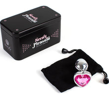 Comprar SECRETPLAY Metal Butt Plug Corazón Fucsia Talla S – Diseño Elegante Para Placer Intenso-Noxtic