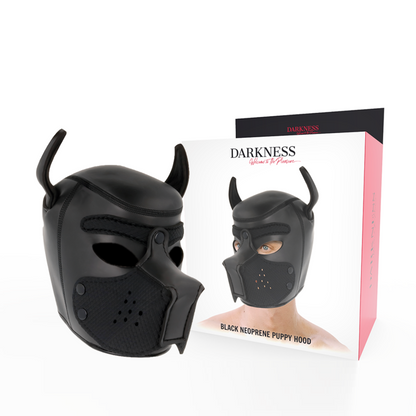 Comprar DARKNESS Máscara Perro Neopreno Con Hocico Extraíble M – Diseño Confortable Para Experiencias Fetish-Noxtic