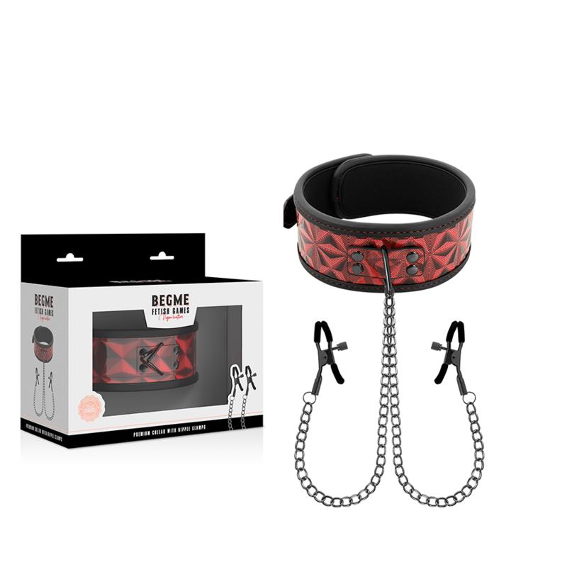 Comprar BEGME Collar Rojo Con Cadenas – Diseño Elegante Para Exploración Sensorial-Noxtic