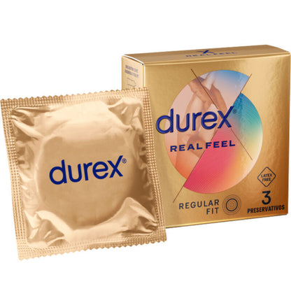 Comprar DUREX Real Feel Preservativos 3 Unidades – Material Sin Látex Para Máxima Sensibilidad-PRESERVATIVOS-Noxtic