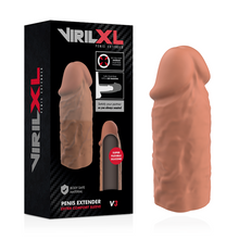 Comprar VIRILXL Extensión Liquid Silicone V3 Marrón – Aumento de Grosor Para Placer Compartido-Noxtic