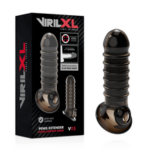 Comprar VIRILXL Extensión y Funda V15 Negra – Aumento de Grosor y Longitud Para Mayor Placer-Noxtic