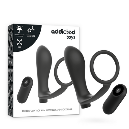 Comprar ADDICTED TOYS Anilla Pene Con Plug Anal – Diseño Recargable Con Control Remoto Para Estimulación Sensacional-Noxtic