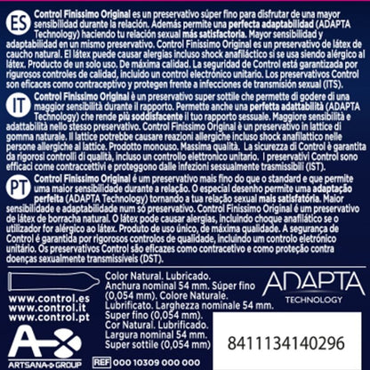 Comprar CONTROL Finissimo Preservativos 3 Unidades – Sensibilidad Extrema Con Espesor Ultra Fino-PRESERVATIVOS-Noxtic