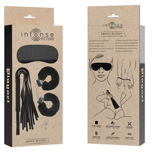 Comprar INTENSE Fetish Set Erótico 1 – Set Con Esposas Antifaz Y Látigo De Diseño Elegante-Noxtic