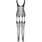 Comprar PASSION Bodystocking Eco BS007 Negro – Diseño Elegante Con Sensación Confortable-Noxtic