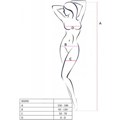 Comprar PASSION BS098 Bodystocking Negro Talla Única – Diseño Elegante Para Realzar Tu Confianza-Noxtic