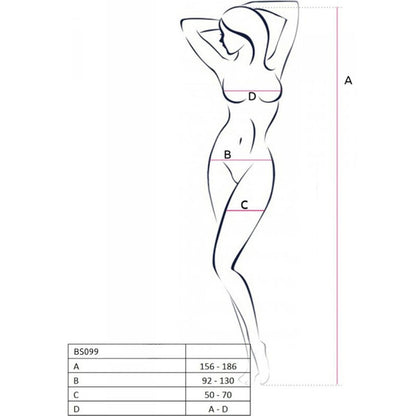 Comprar PASSION BS099 Bodystocking Negro Talla Única – Diseño Elegante Para Resaltar Tu Sensualidad-Noxtic