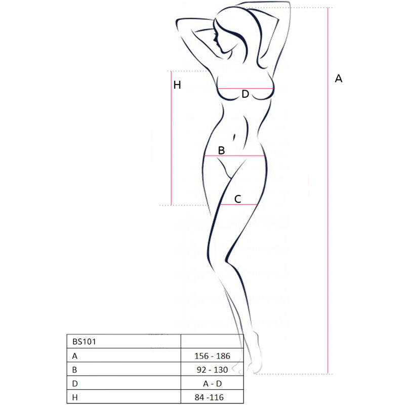 Comprar PASSION BS101 Bodystocking Negro Talla Única – Diseño Elegante Para Comodidad Y Estilo-Noxtic
