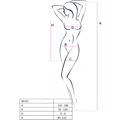 Comprar PASSION BS101 Bodystocking Negro Talla Única – Diseño Elegante Para Comodidad Y Estilo-Noxtic