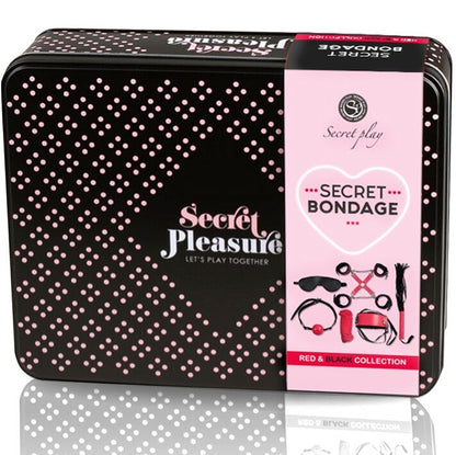 Comprar SECRETPLAY Set BDSM 6 Piezas Colección Roja – Kit Completo De Bondage De Cuero Sintético Para Principiantes Y Expertos-Noxtic