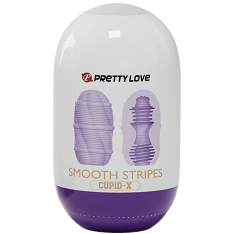 Comprar Pretty Love Huevo Masturbador Smooth Stripes Cupid – Juguete Erótico Con Diseño Innovador Para Placer Personal-Noxtic