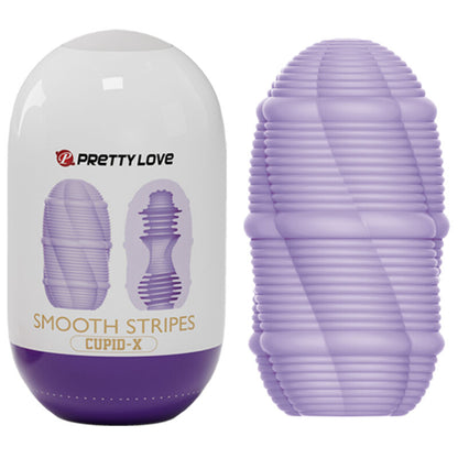 Comprar Pretty Love Huevo Masturbador Smooth Stripes Cupid – Juguete Erótico Con Diseño Innovador Para Placer Personal-Noxtic