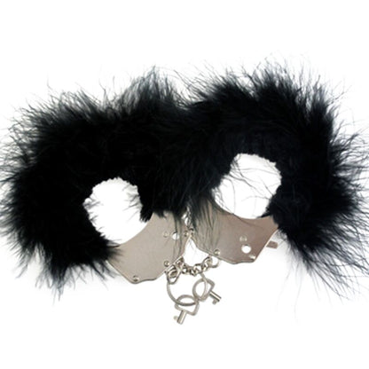 Comprar ADRIEN LASTIC Esposas Metal Con Plumas Negras – Diseño Elegante Para Exploración Creativa-Noxtic