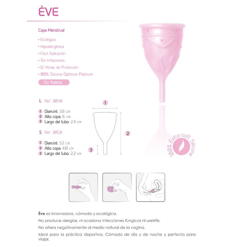 Comprar FEMINTIMATE EVE Copa Menstrual Talla S – Silicona Hipoalergénica Para Comodidad Diaria-Noxtic