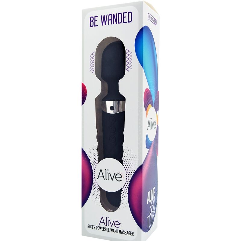 Comprar ALIVE Be Wanded Masajeador Vibrador Negro – Diseño Elegante Con Potente Estimulación Sensual-Noxtic