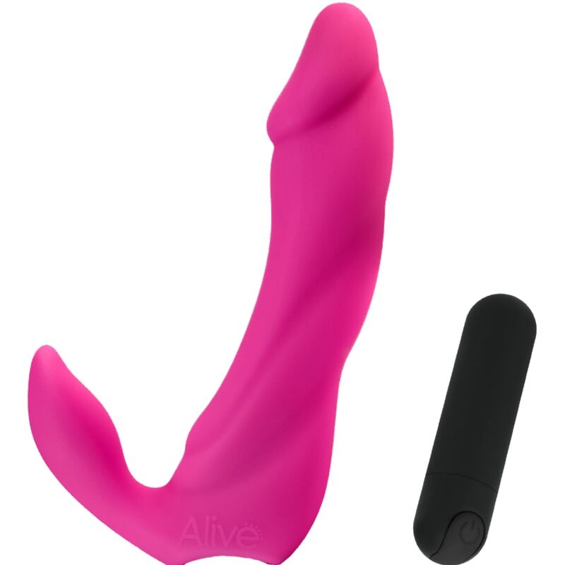 Comprar Alive Bifun Pro Dildo Vibrador Rosa 14.9 Cm – Vibrador Recargable Con Diseño Curvado Para Estimulación Placentera-Noxtic