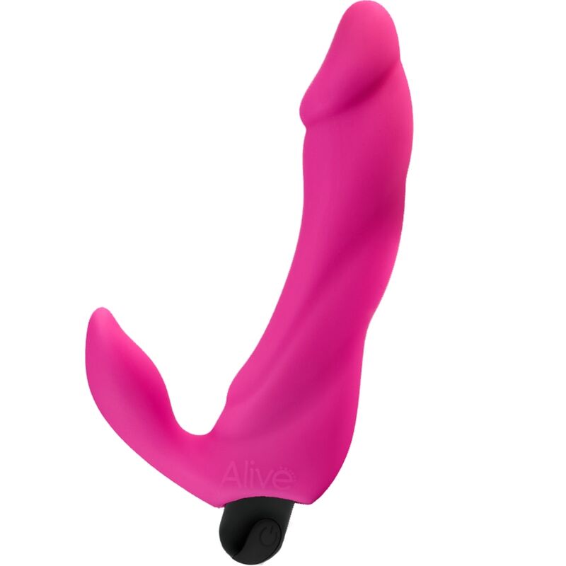 Comprar Alive Bifun Pro Dildo Vibrador Rosa 14.9 Cm – Vibrador Recargable Con Diseño Curvado Para Estimulación Placentera-Noxtic