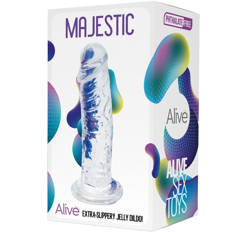 Comprar ALIVE Majestic Pene Realista Transparente 14.7 CM – Diseño Realista Para Una Experiencia Sensorial Única-Noxtic