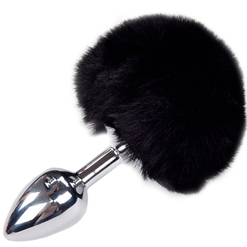 Comprar ALIVE Anal Pleasure Plug Liso Metal Pompon Negro Talla S – Diseño Elegante Para Placer Intenso y Sensorial-Noxtic