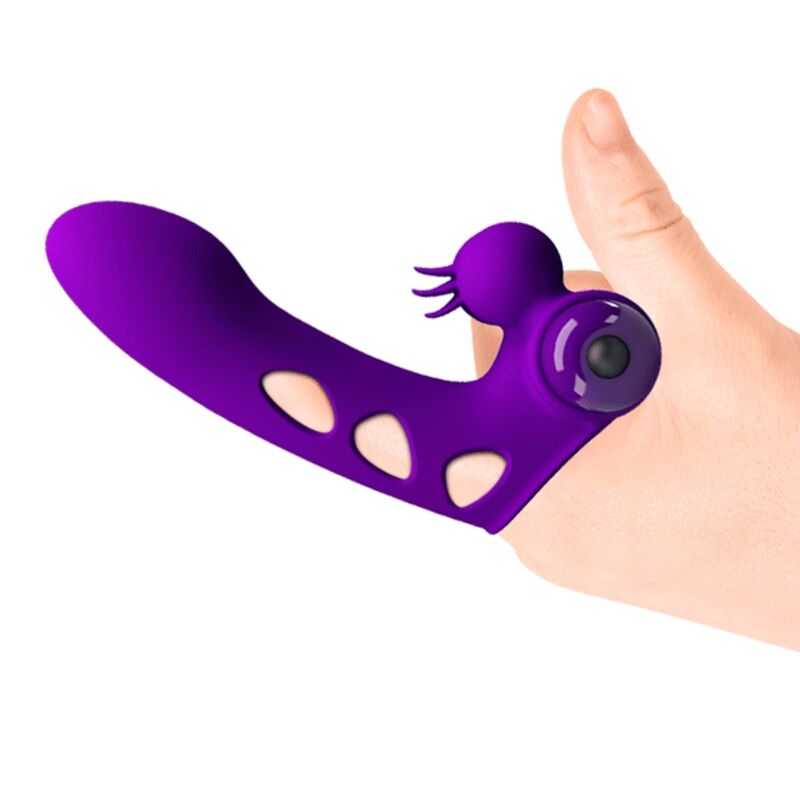 Comprar PRETTY LOVE Orlando Funda De Dedo Vibrador Morado – Diseño Ergonómico Para Placer Personalizado-Noxtic