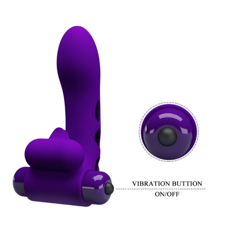 Comprar PRETTY LOVE Orlando Funda De Dedo Vibrador Morado – Diseño Ergonómico Para Placer Personalizado-Noxtic