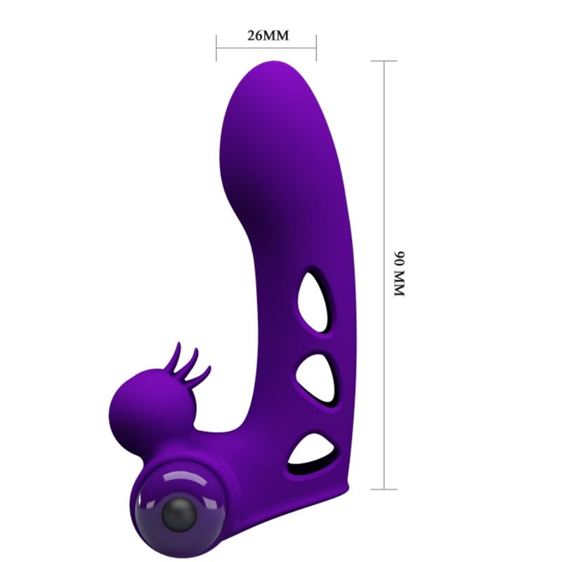 Comprar PRETTY LOVE Orlando Funda De Dedo Vibrador Morado – Diseño Ergonómico Para Placer Personalizado-Noxtic