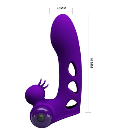 Comprar PRETTY LOVE Orlando Funda De Dedo Vibrador Morado – Diseño Ergonómico Para Placer Personalizado-Noxtic