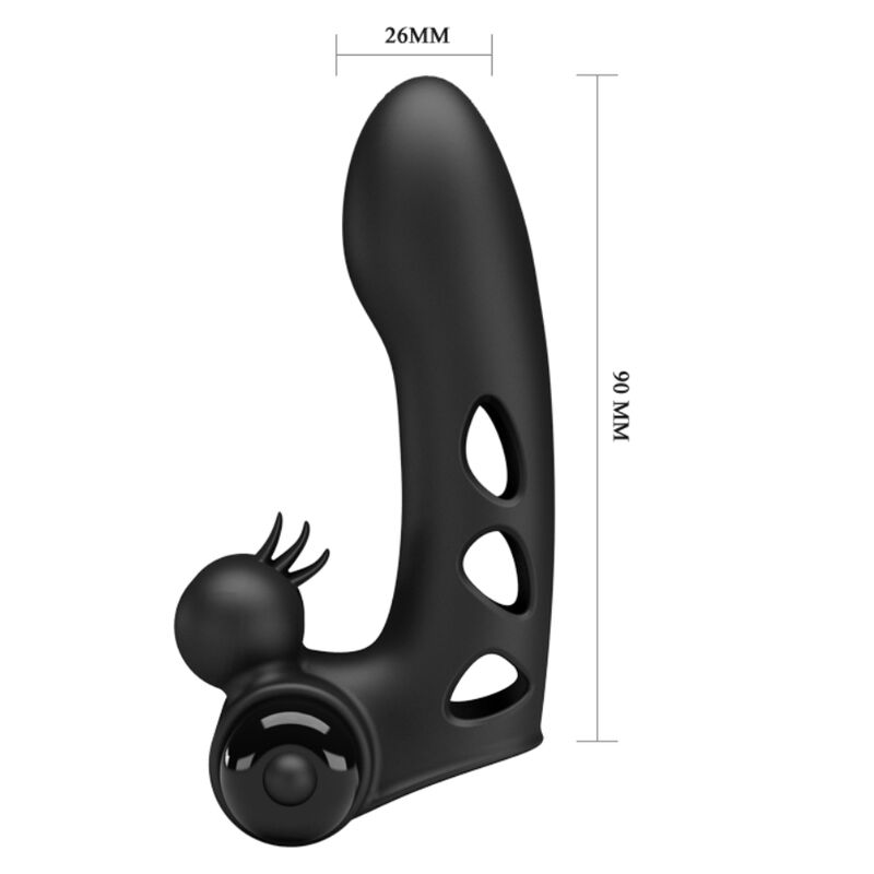 Comprar PRETTY LOVE Orlando Funda De Dedo Vibrador Negro – Estimulación Precisa Con Diseño Ergonómico-Noxtic