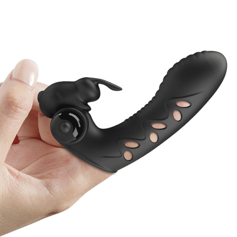 Comprar Pretty Love Vance Funda Dedo Vibrador Conejo Negro – Silicona Médica Para Placer Confiable-Noxtic