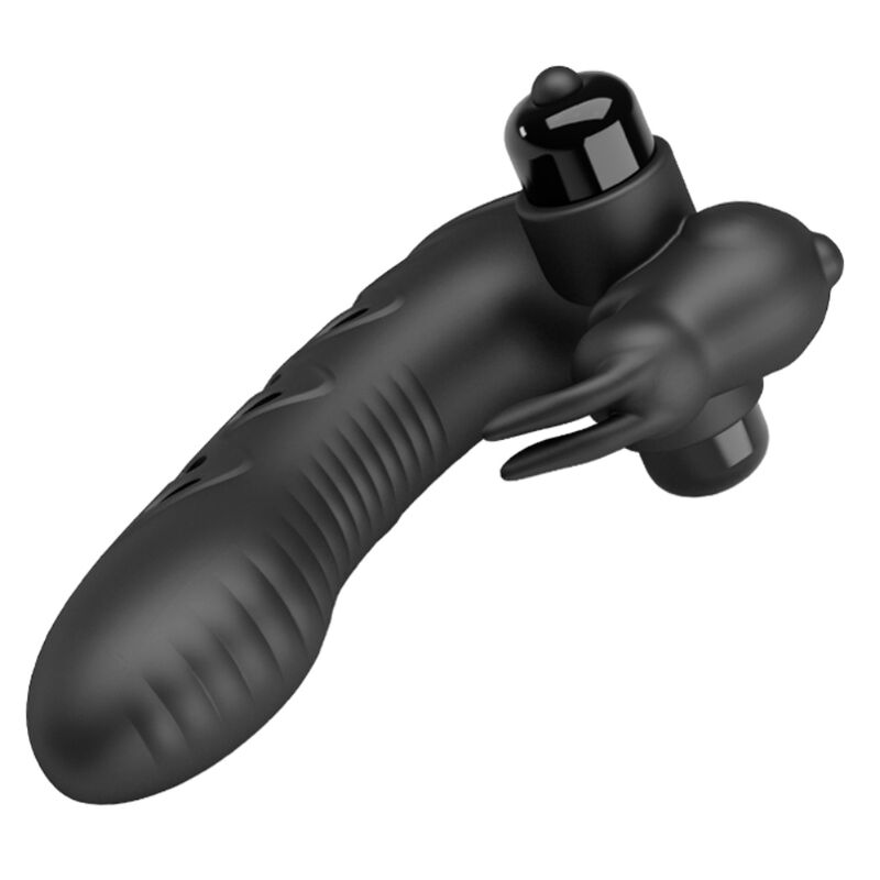 Comprar Pretty Love Vance Funda Dedo Vibrador Conejo Negro – Silicona Médica Para Placer Confiable-Noxtic