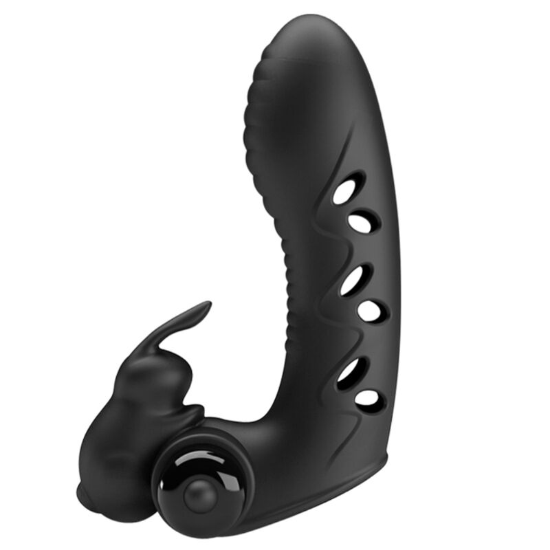 Comprar Pretty Love Vance Funda Dedo Vibrador Conejo Negro – Silicona Médica Para Placer Confiable-Noxtic
