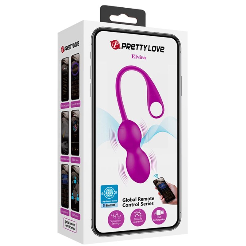Comprar Pretty Love Elvira Bolas Vibradoras Recargables Morado – 12 Funciones De Vibración Para Ejercicios De Kegel Placenteros-Noxtic