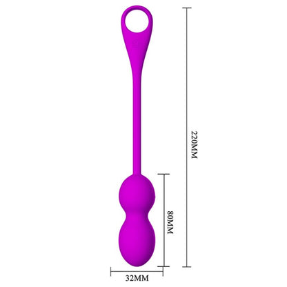 Comprar Pretty Love Elvira Bolas Vibradoras Recargables Morado – 12 Funciones De Vibración Para Ejercicios De Kegel Placenteros-Noxtic
