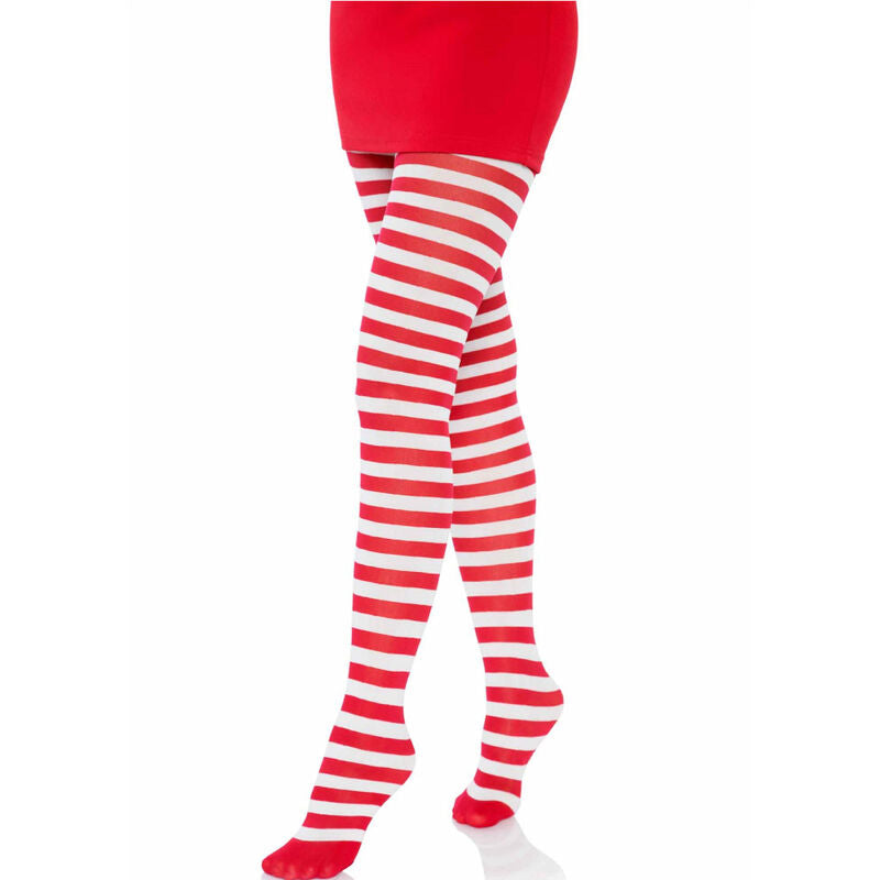 Comprar LEG AVENUE Medias De Rayas Blanco Rojo – Diseño Sofisticado Con Comodidad Elegante-Noxtic