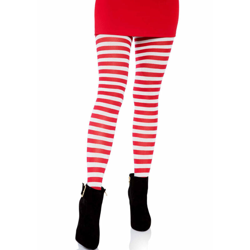 Comprar LEG AVENUE Medias De Rayas Blanco Rojo – Diseño Sofisticado Con Comodidad Elegante-Noxtic