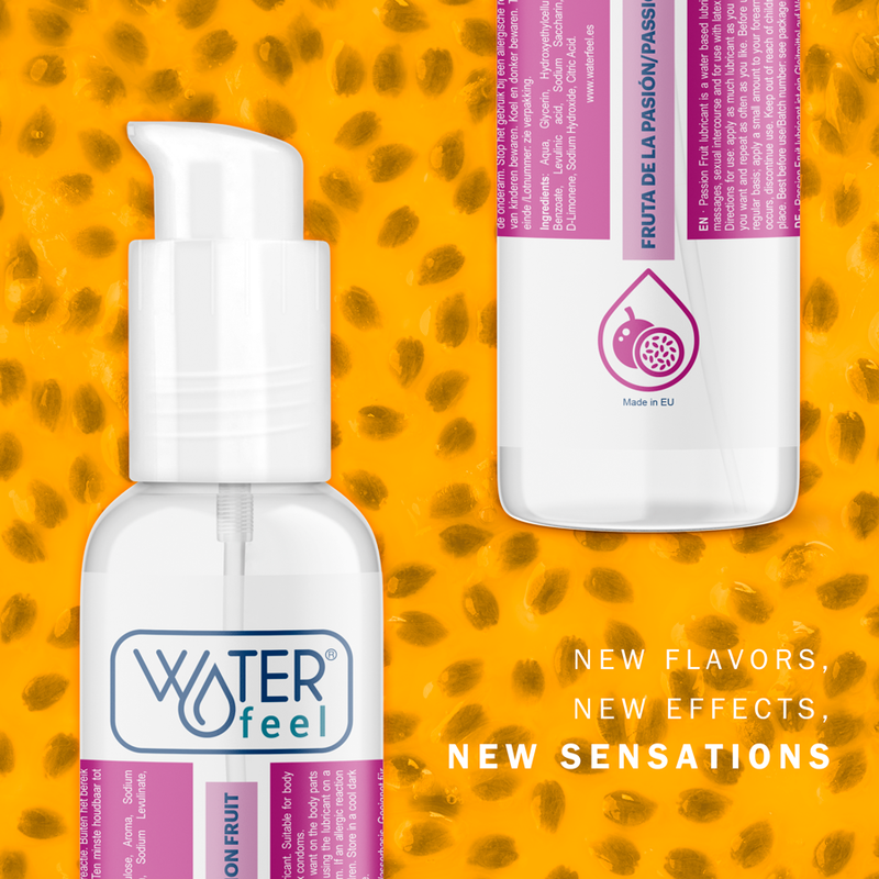 Comprar WATERFEEL Lubricante Base Agua Fruta De La Pasión 175 Ml – Textura Suave Con Sabor Exquisito Para Placer Intenso-Noxtic