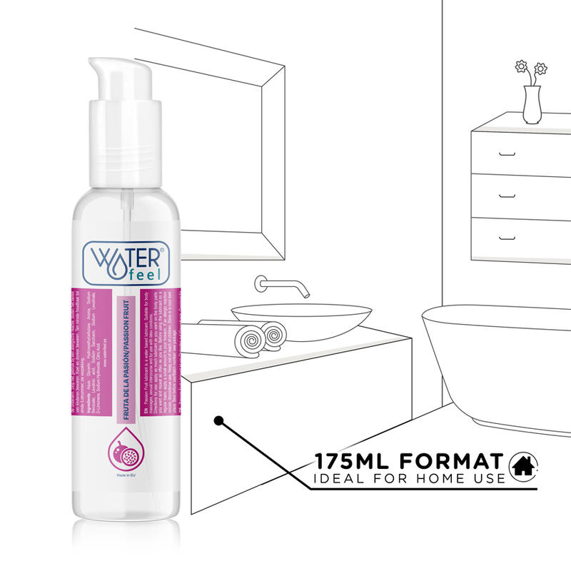 Comprar WATERFEEL Lubricante Base Agua Fruta De La Pasión 175 Ml – Textura Suave Con Sabor Exquisito Para Placer Intenso-Noxtic