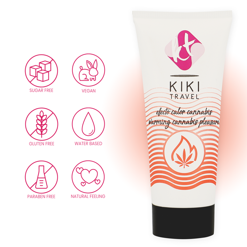 Comprar KIKÍ Travel Gel Deslizante Sabor Cannabis – Efecto Calor Intenso Con Tacto Sedoso-Noxtic