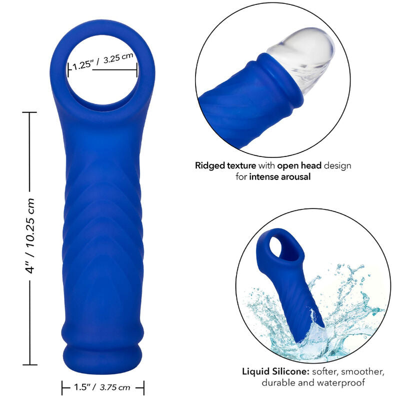 Comprar CALEXOTICS Admiral Wave Funda Silicona Azul – Aumento de Circunferencia Para Mayor Comodidad-Noxtic